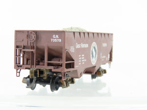 N Scale Micro-Trains/Kadee 55420 GN Great Northern 2-Bay Hopper #73579 Weathered