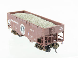 N Scale Micro-Trains/Kadee 55420 GN Great Northern 2-Bay Hopper #73579 Weathered