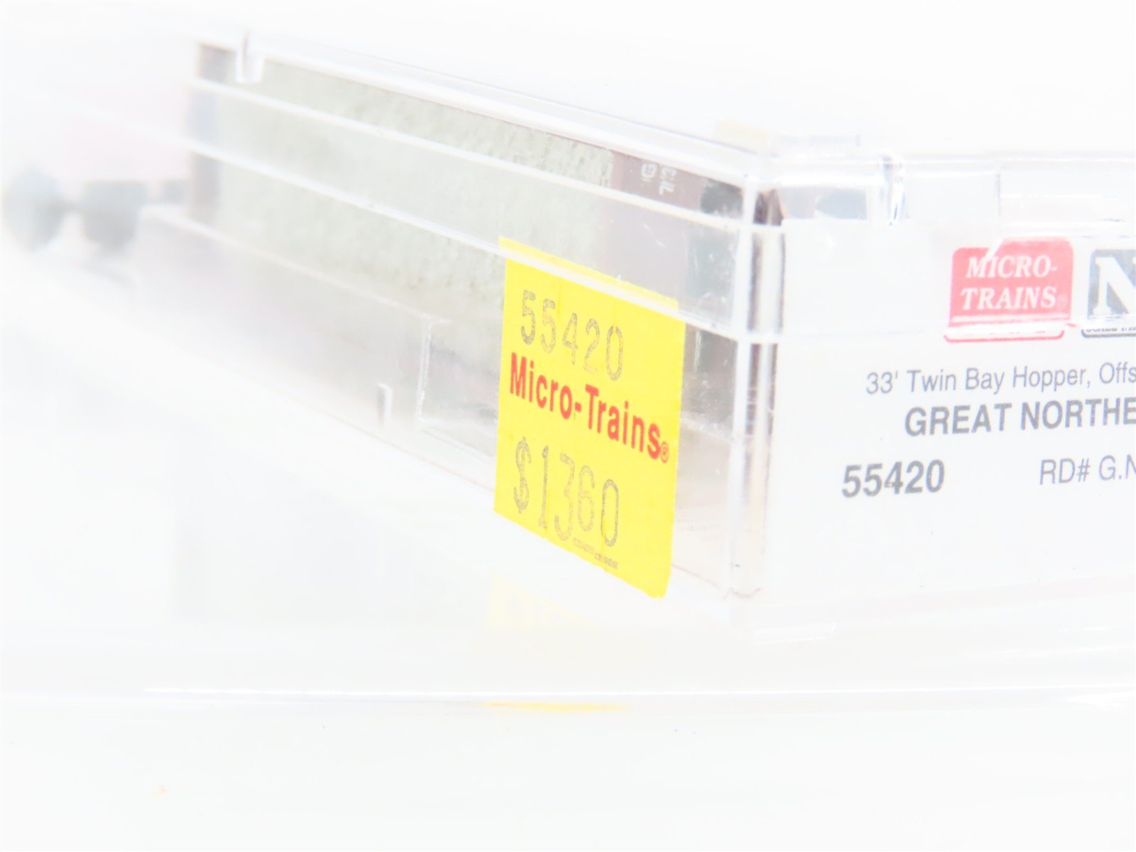 N Scale Micro-Trains/Kadee 55420 GN Great Northern 2-Bay Hopper #73579 Weathered