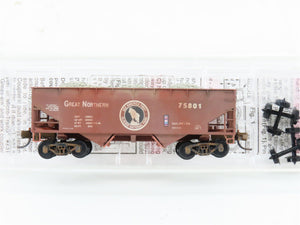 N Micro-Trains MTL 05500420 GN Great Northern 2-Bay Hopper #75801 Weathered
