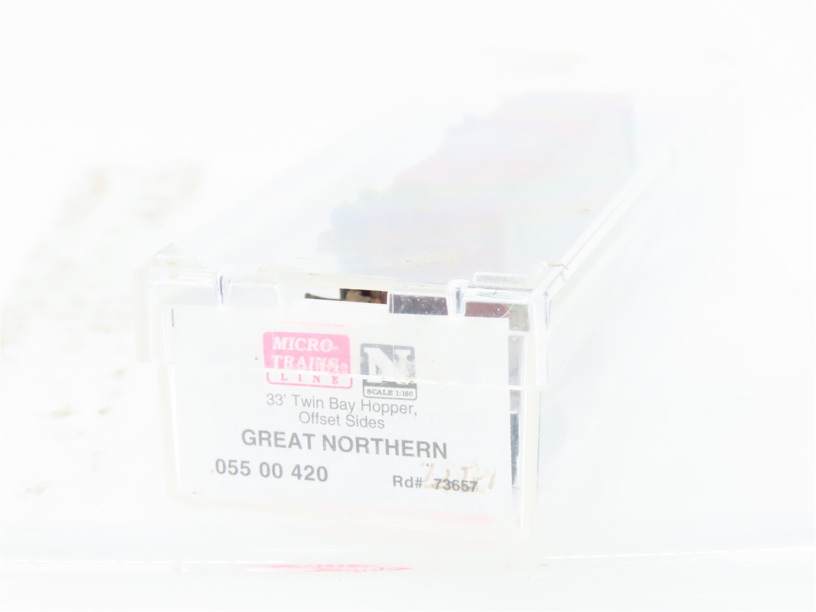 N Micro-Trains MTL 05500420 GN Great Northern 2-Bay Hopper #75801 Weathered