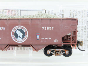 N Micro-Trains MTL 05500420 GN Great Northern 2-Bay Hopper #73657 Weathered
