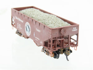 N Micro-Trains MTL 05500420 GN Great Northern 2-Bay Hopper #73657 Weathered