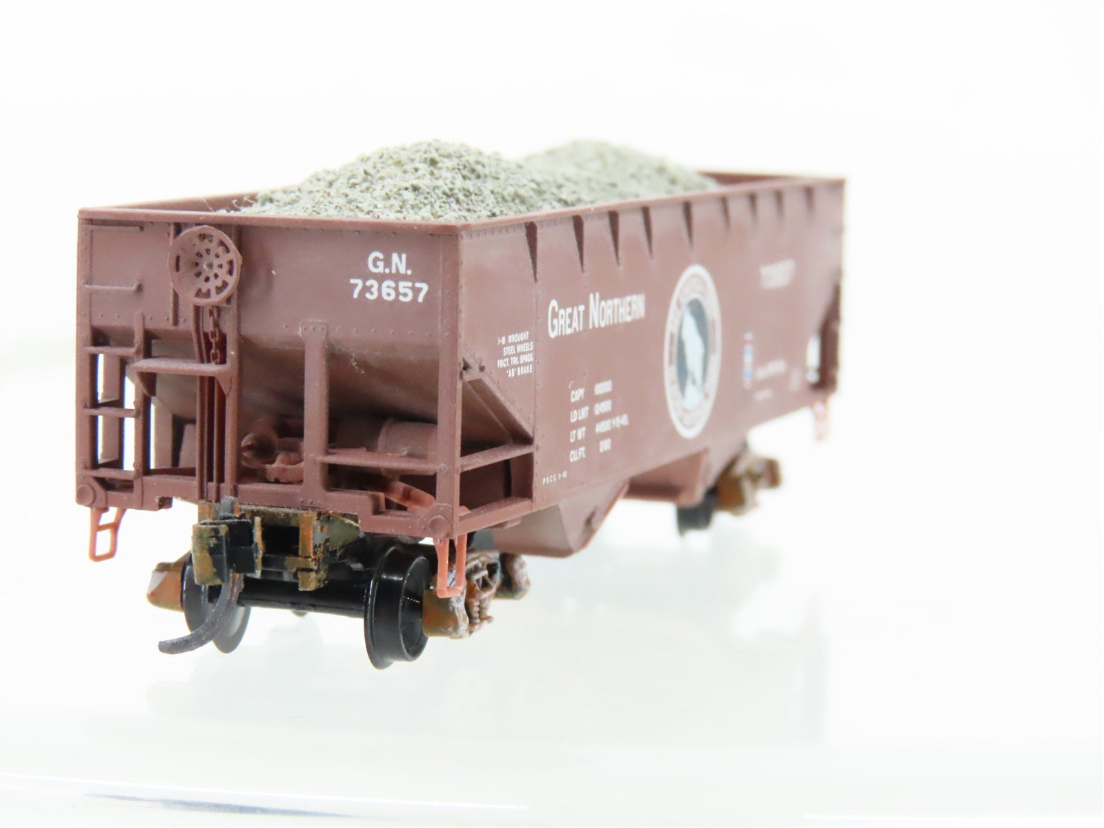 N Micro-Trains MTL 05500420 GN Great Northern 2-Bay Hopper #73657 Weathered