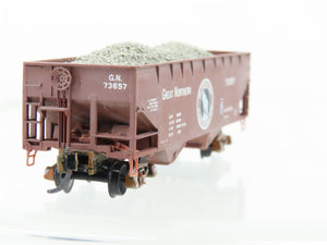 N Micro-Trains MTL 05500420 GN Great Northern 2-Bay Hopper #73657 Weathered