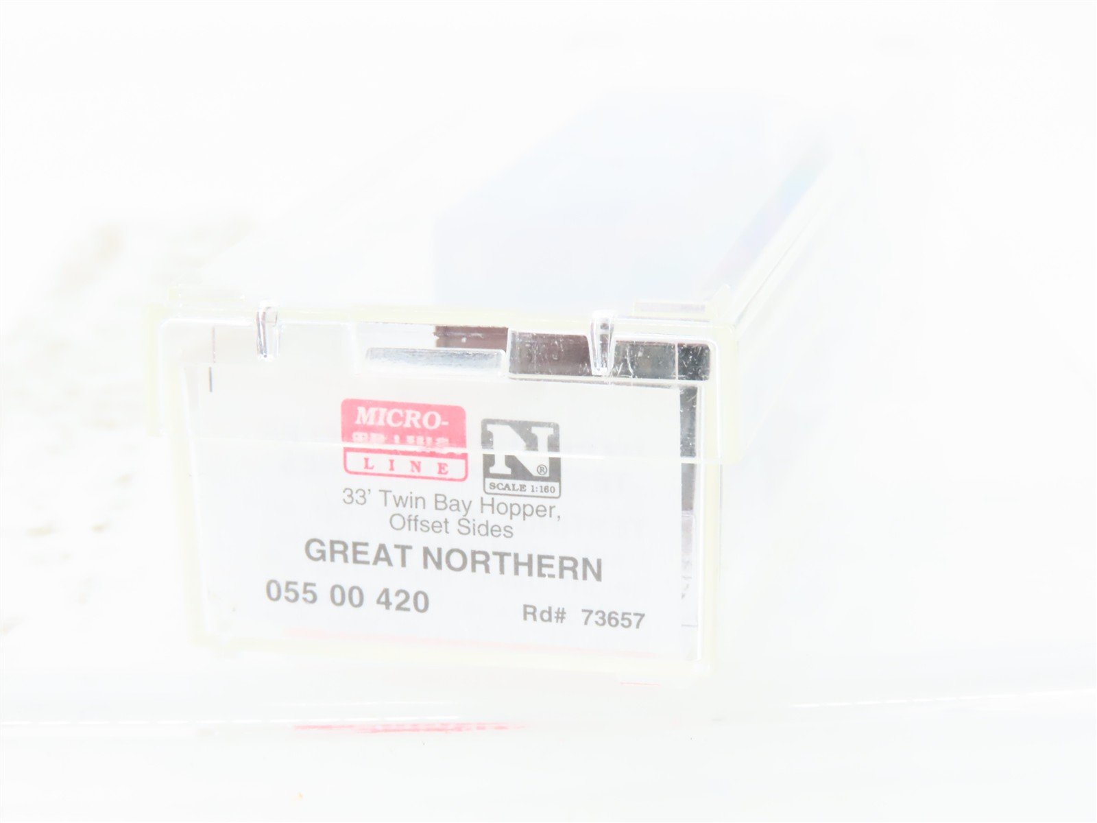N Micro-Trains MTL 05500420 GN Great Northern 2-Bay Hopper #73657 Weathered