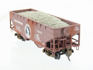 N Scale Micro-Trains MTL 55060 GN Great Northern 2-Bay Hopper #73476 Weathered