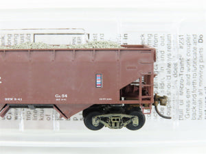 N Scale Micro-Trains MTL 55010 ATSF Santa Fe 2-Bay Hopper #180806 Weathered