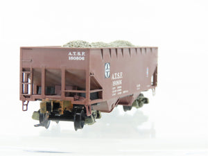 N Scale Micro-Trains MTL 55010 ATSF Santa Fe 2-Bay Hopper #180806 Weathered