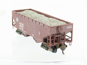 N Scale Micro-Trains MTL 55010 ATSF Santa Fe 2-Bay Hopper #180806 Weathered