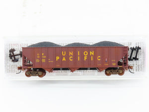 N Scale Micro-Trains 108100 MTL UP Union Pacific 3-Bay Hopper #18122 Weathered