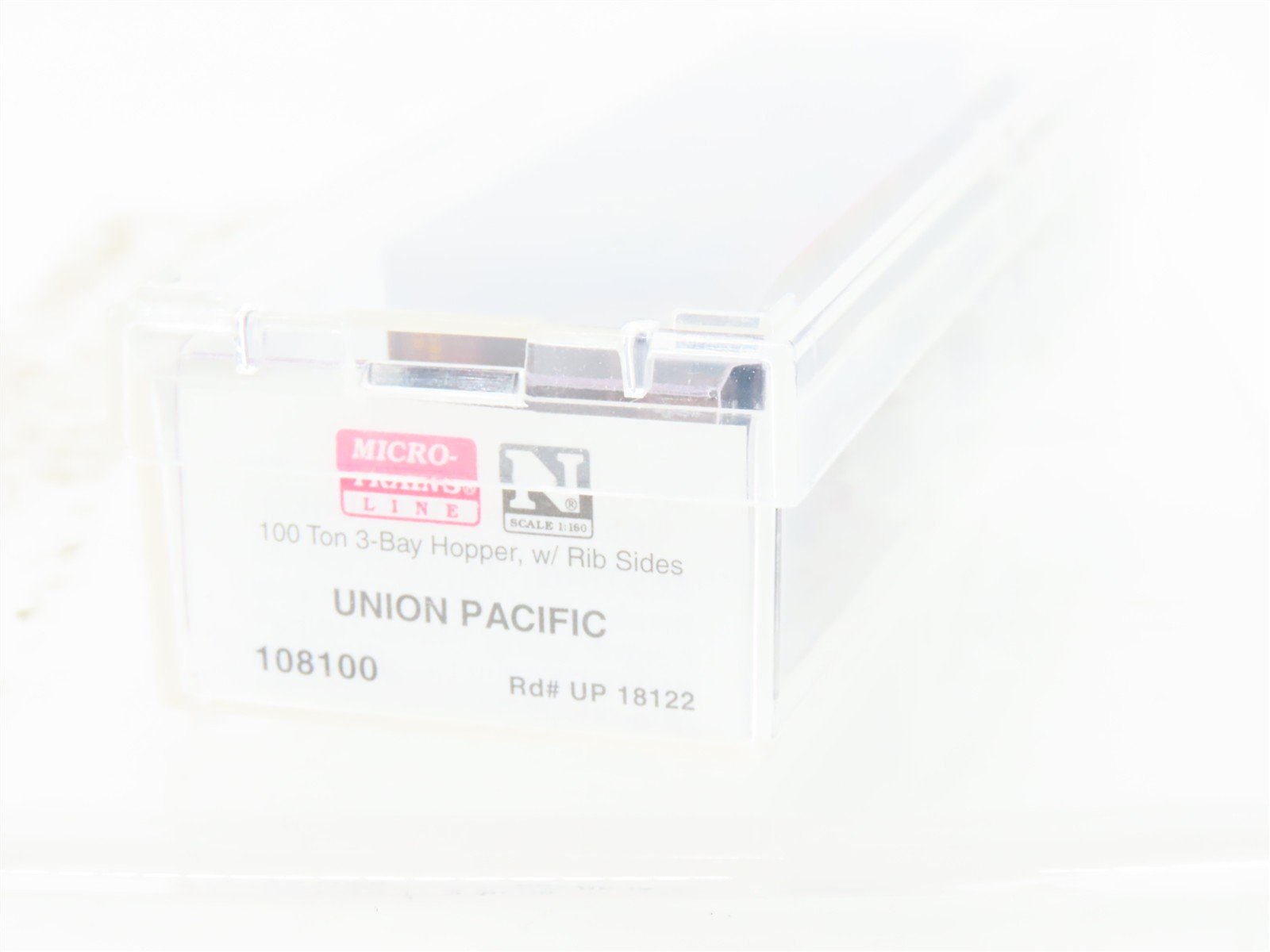 N Scale Micro-Trains 108100 MTL UP Union Pacific 3-Bay Hopper #18122 Weathered