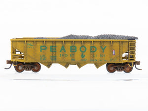 N Scale Atlas Trainman PSL Peabody 3-Bay Open Hopper #6671 Weathered
