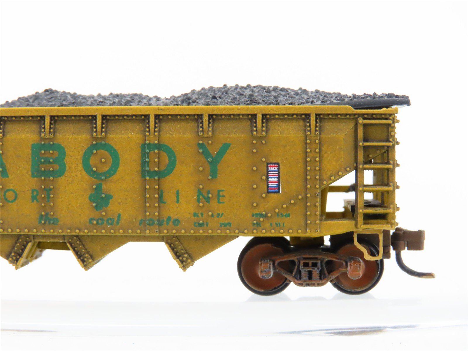 N Scale Atlas Trainman PSL Peabody 3-Bay Open Hopper #6671 Weathered