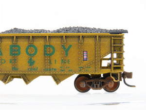 N Scale Atlas Trainman PSL Peabody 3-Bay Open Hopper #6671 Weathered