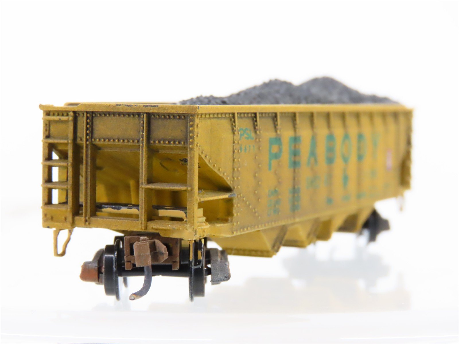 N Scale Atlas Trainman PSL Peabody 3-Bay Open Hopper #6671 Weathered