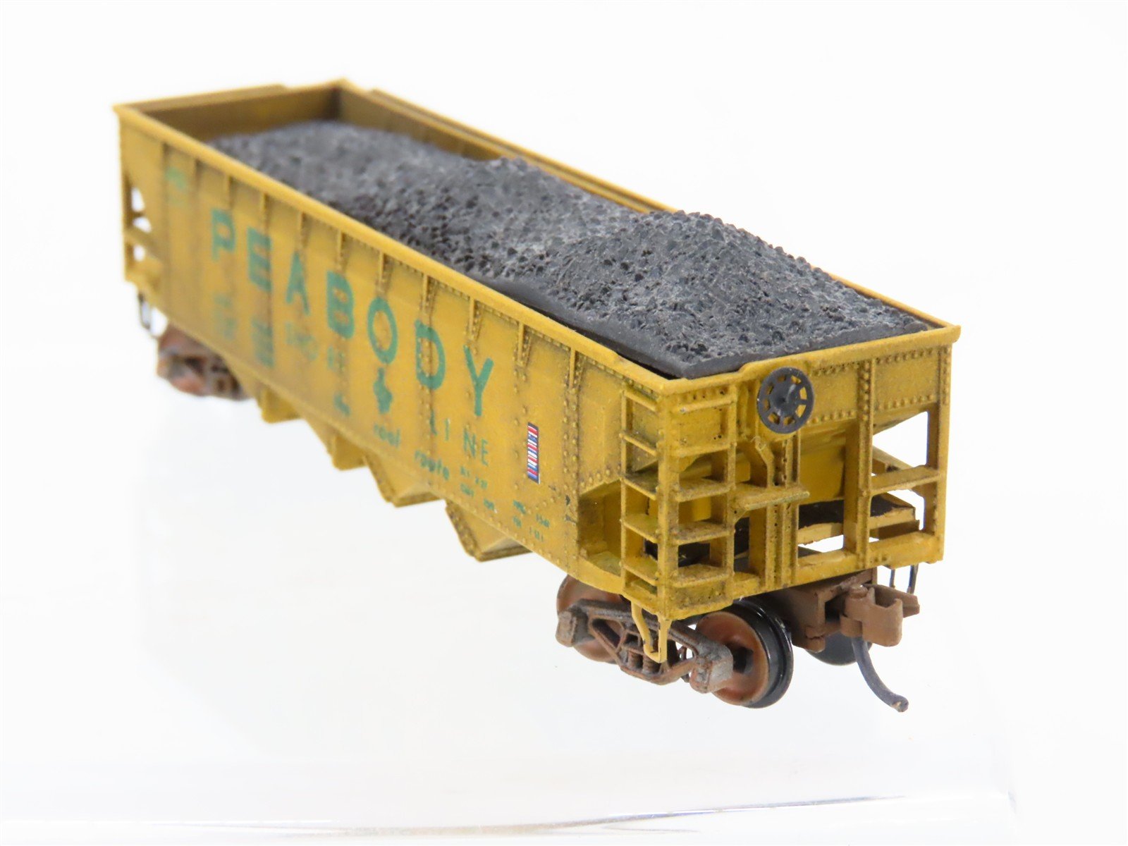 N Scale Atlas Trainman PSL Peabody 3-Bay Open Hopper #6671 Weathered