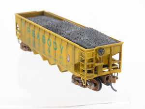 N Scale Atlas Trainman PSL Peabody 3-Bay Open Hopper #6671 Weathered