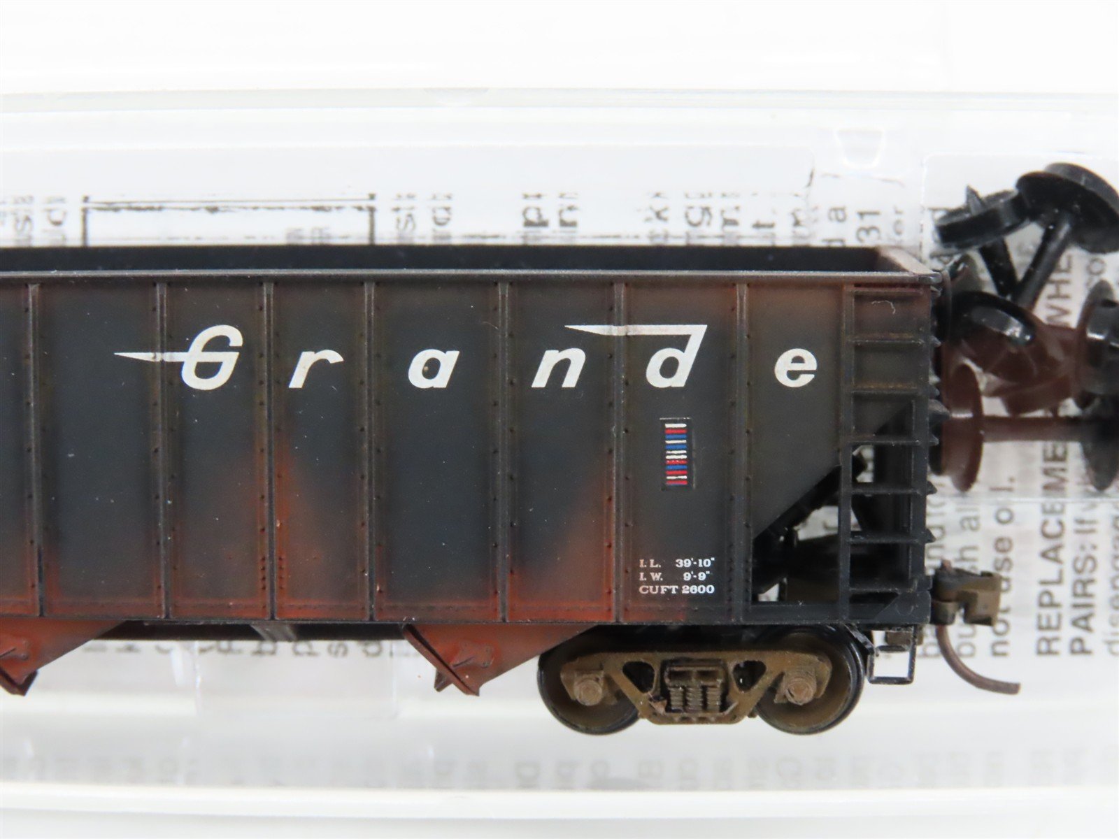 N Scale Micro-Trains 108060 MTL DRGW 3-Ton Open Hopper #14689 Weathered