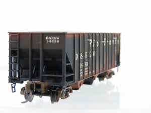 N Scale Micro-Trains 108060 MTL DRGW 3-Ton Open Hopper #14689 Weathered