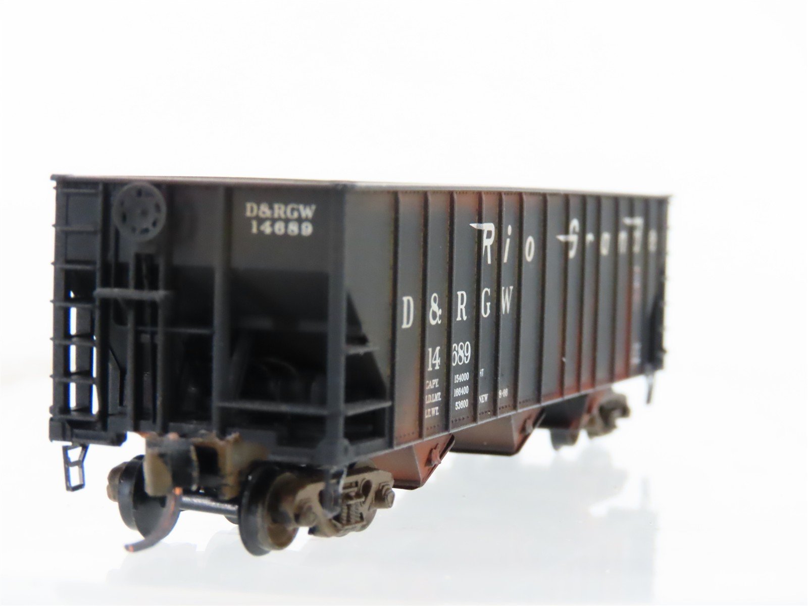 N Scale Micro-Trains 108060 MTL DRGW 3-Ton Open Hopper #14689 Weathered