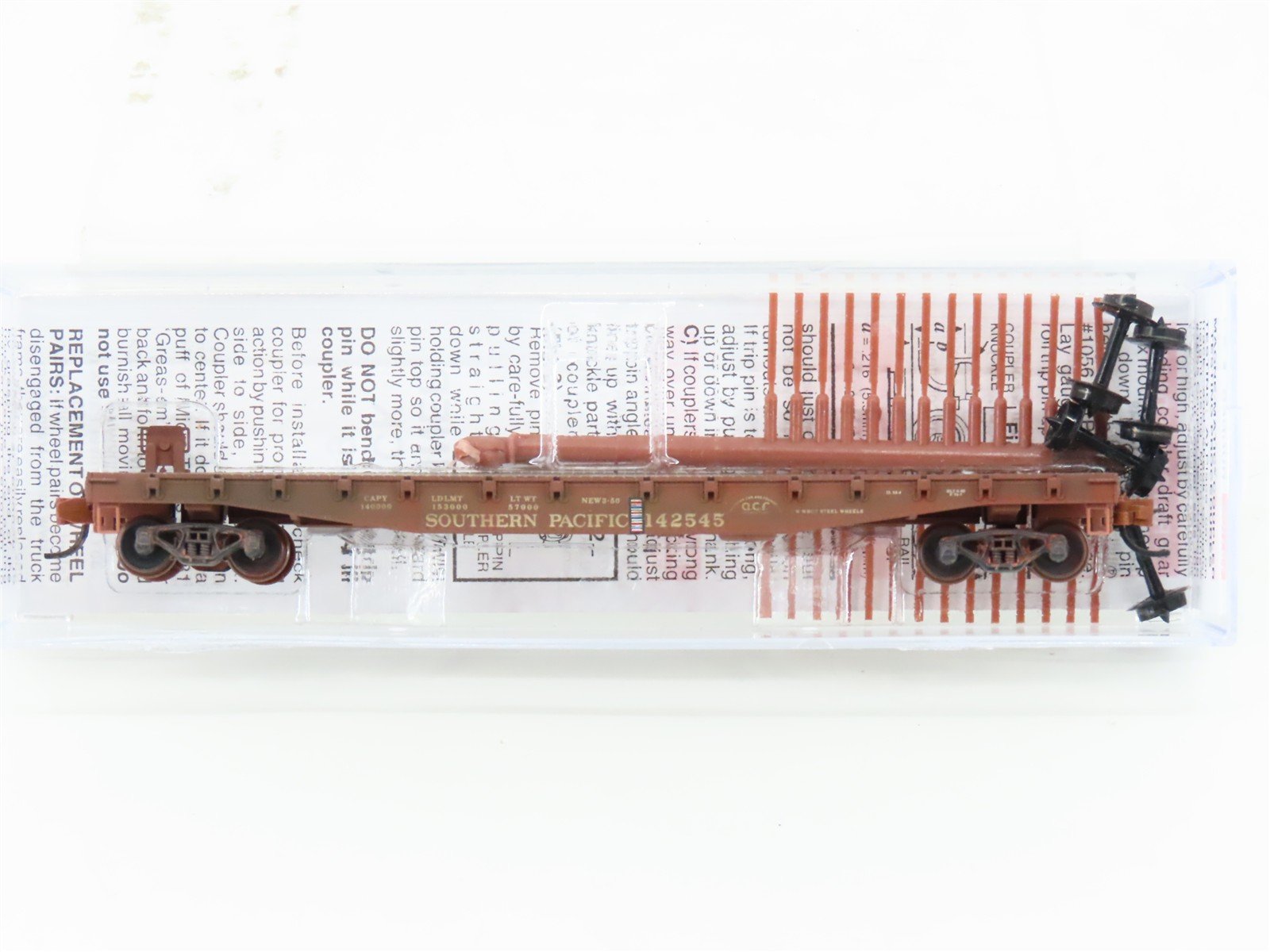 N Scale Micro-Trains 04554030 SP Southern Pacific Flatcar #142545 Weathered