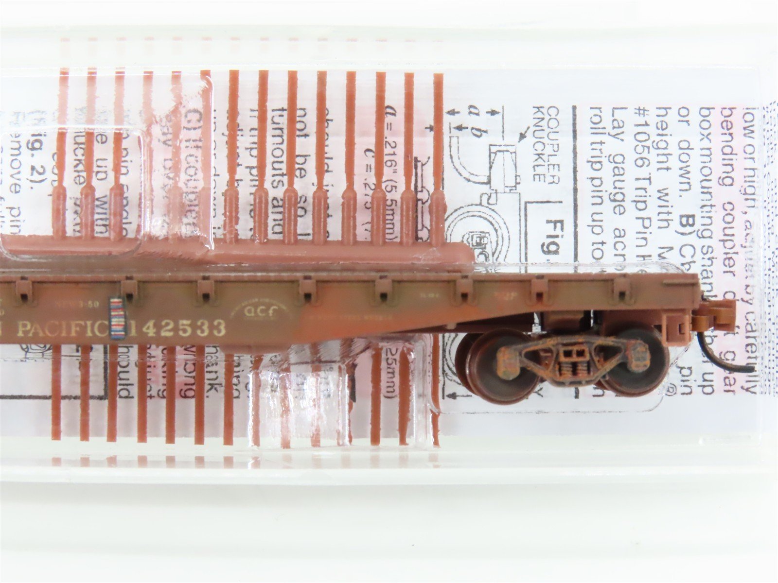 N Scale Micro-Trains 04553030 SP Southern Pacific 50' Flatcar #142533 Weathered