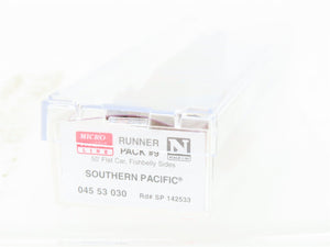 N Scale Micro-Trains 04553030 SP Southern Pacific 50' Flatcar #142533 Weathered