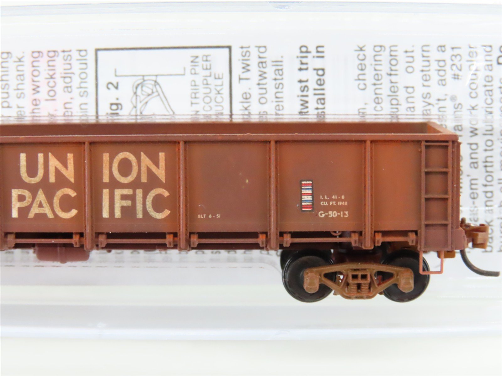 N Scale Micro-Trains 08300010 UP Union Pacific 40' Gondola #66775 Weathered