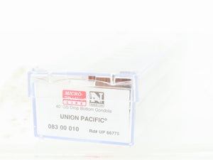 N Scale Micro-Trains 08300010 UP Union Pacific 40' Gondola #66775 Weathered