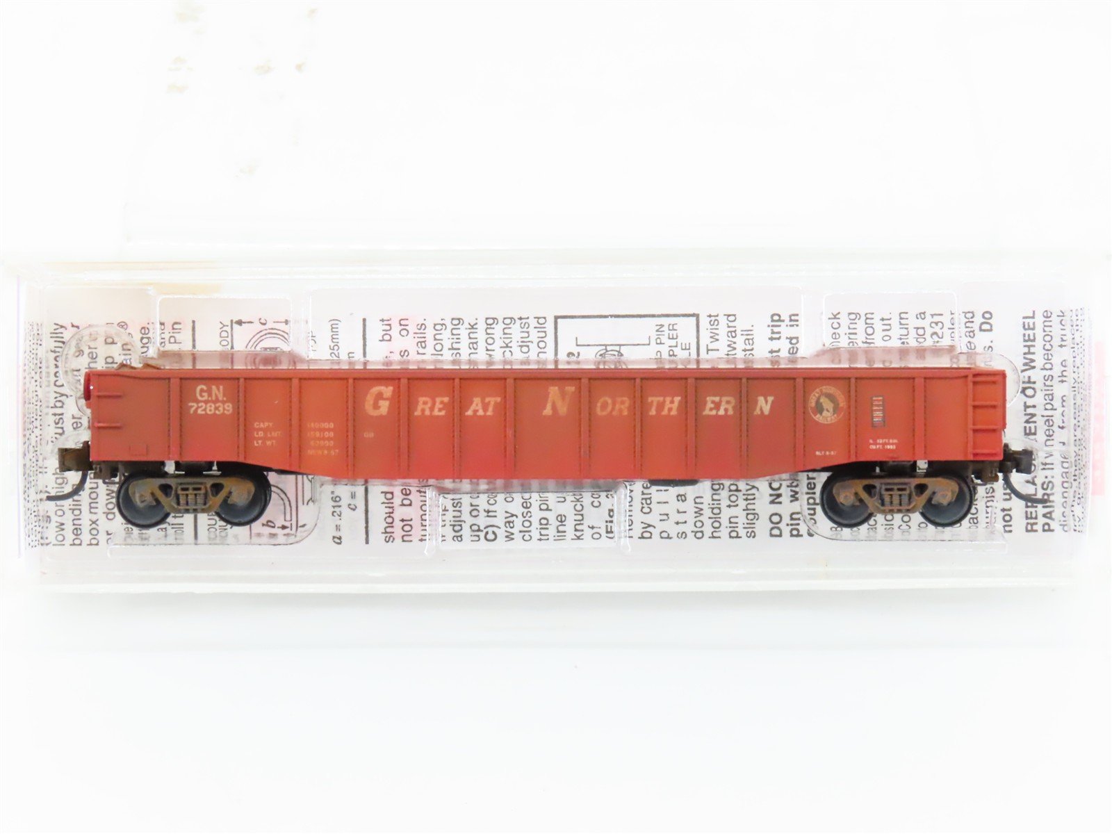 N Scale Micro-Trains 105540 GN Great Northern Gondola #72839 wLoad Weathered