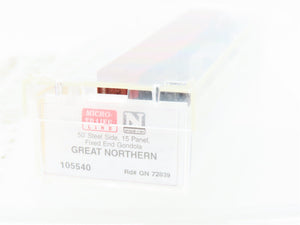 N Scale Micro-Trains 105540 GN Great Northern Gondola #72839 wLoad Weathered