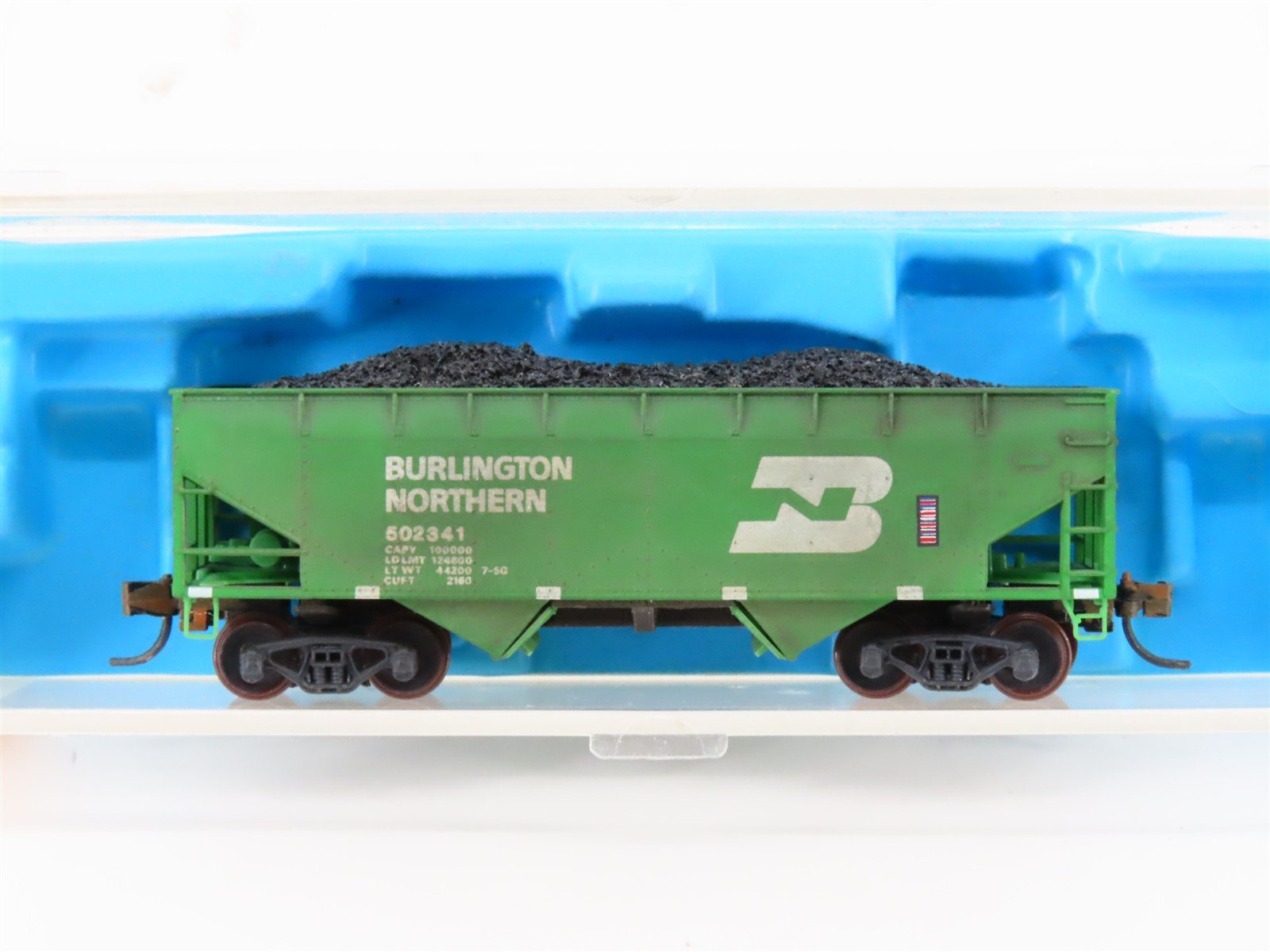 N Scale Micro-Trains BN Burlington Northern 2-Bay Hopper #602341 Weathered
