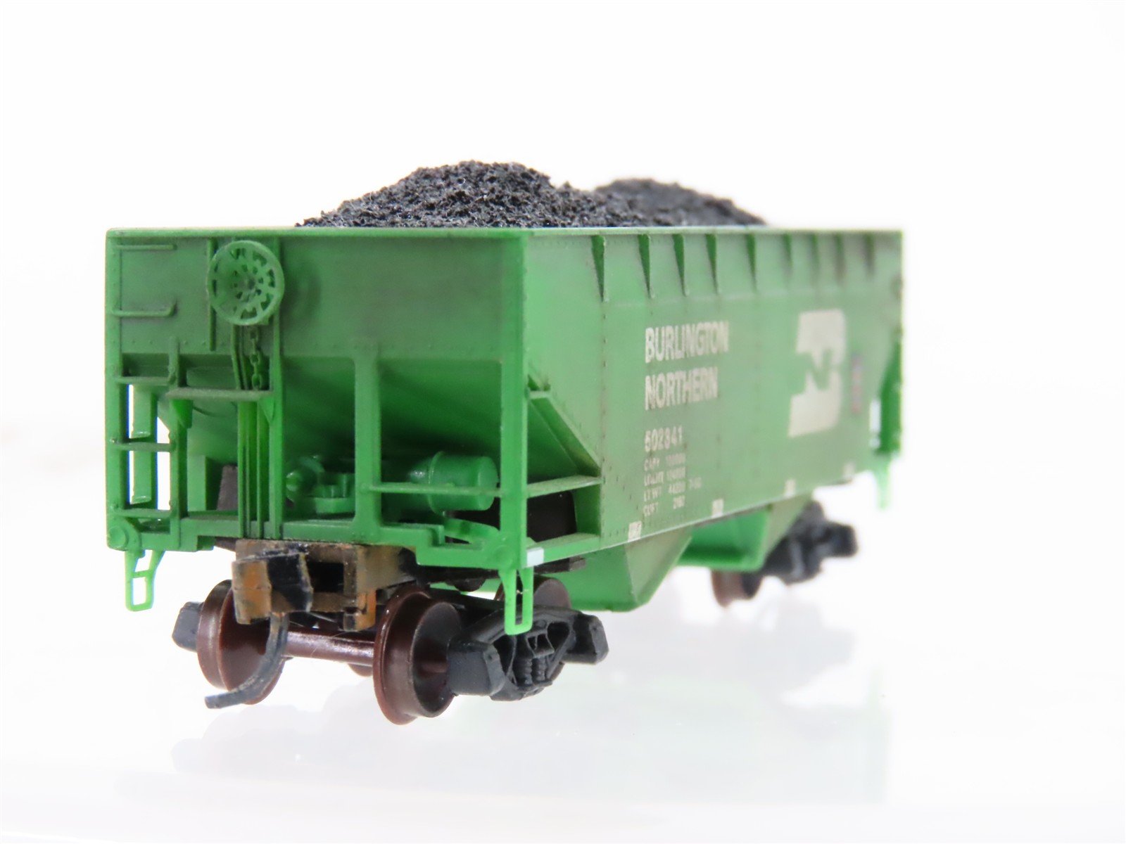 N Scale Micro-Trains BN Burlington Northern 2-Bay Hopper #602341 Weathered