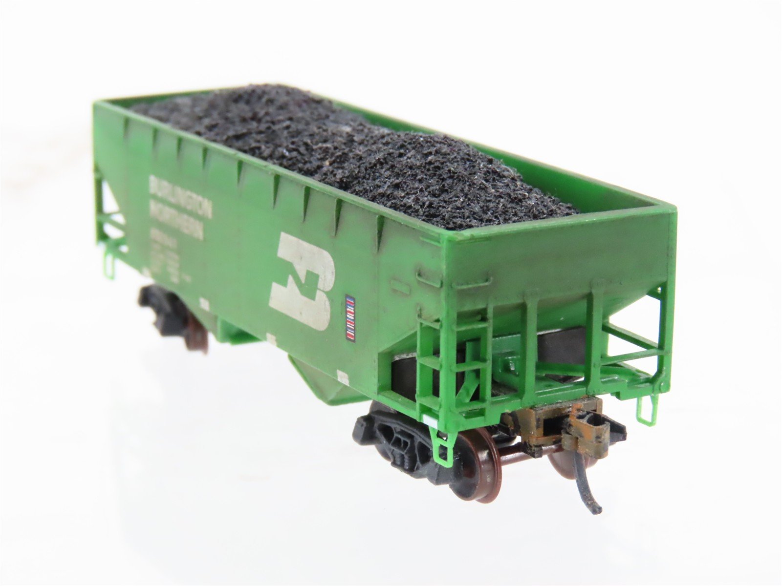 N Scale Micro-Trains BN Burlington Northern 2-Bay Hopper #602341 Weathered