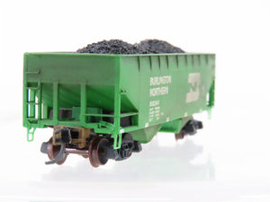 N Scale Micro-Trains BN Burlington Northern 2-Bay Hopper #602341 Weathered