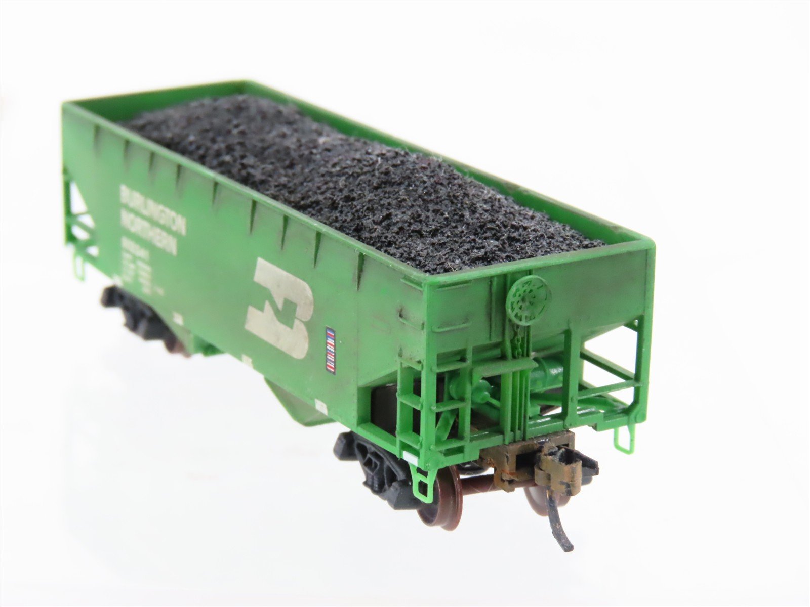 N Scale Micro-Trains BN Burlington Northern 2-Bay Hopper #602341 Weathered