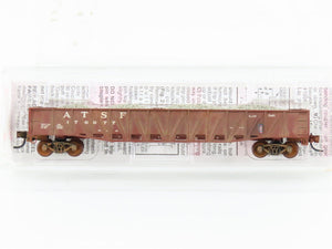 N Scale Micro-Trains 62030 ATSF Santa Fe 50' Gondola #176677 Weathered