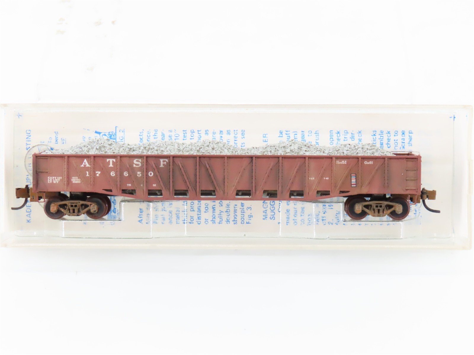 N Kadee Micro-Trains MTL 46077 ATSF Santa Fe 50' Gondola Weathered - Blue Label