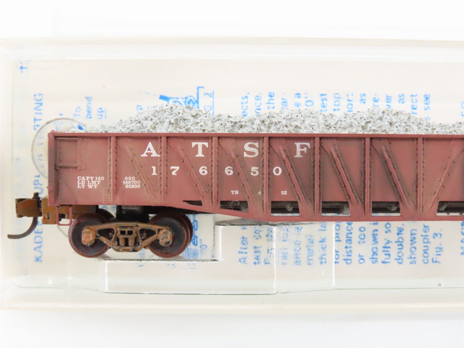 N Kadee Micro-Trains MTL 46077 ATSF Santa Fe 50' Gondola Weathered - Blue Label