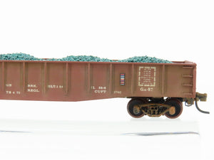 N Scale Micro-Trains MTL ATSF Santa Fe 50' Gondola #7504 w/Load Weathered