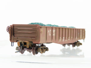 N Scale Micro-Trains MTL ATSF Santa Fe 50' Gondola #7504 w/Load Weathered