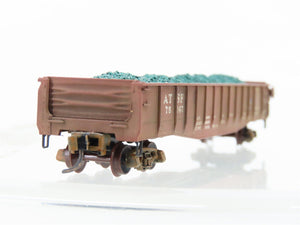 N Scale Micro-Trains MTL ATSF Santa Fe 50' Gondola #7504 w/Load Weathered