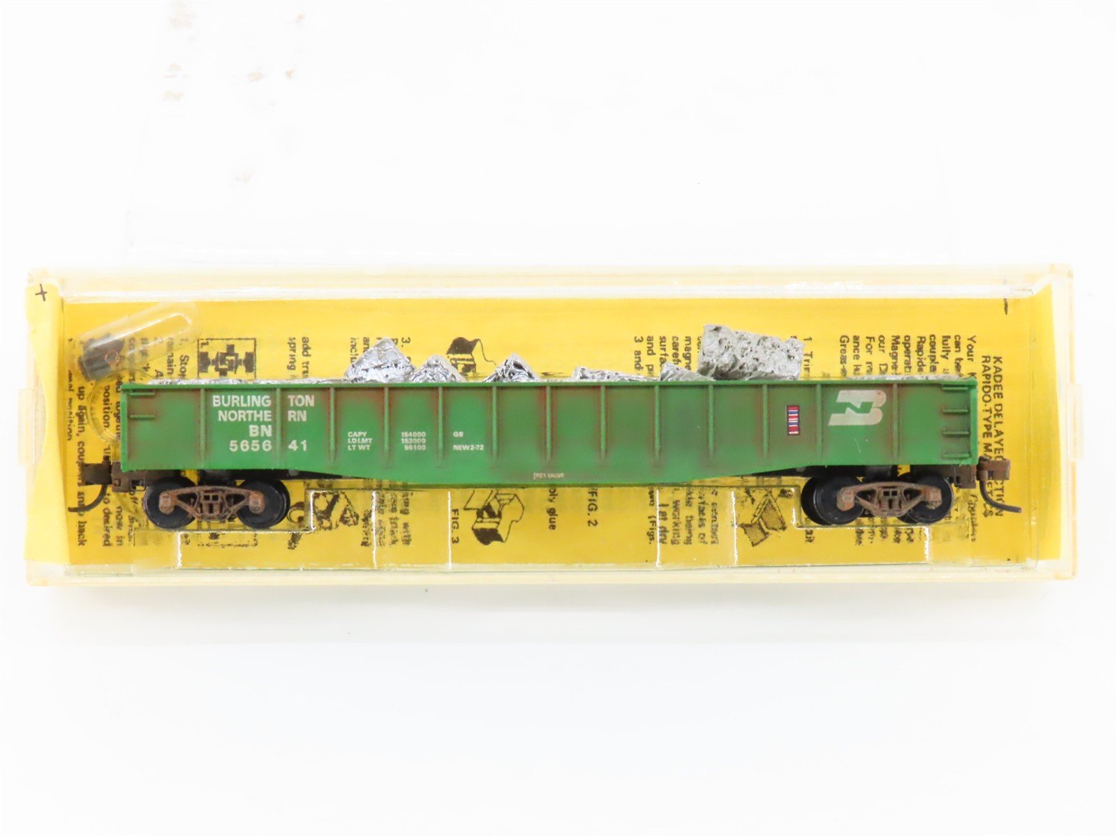 N Scale Micro-Trains/Kadee 46021 BN Railway 50' Gondola #565641 wLoad Weathered