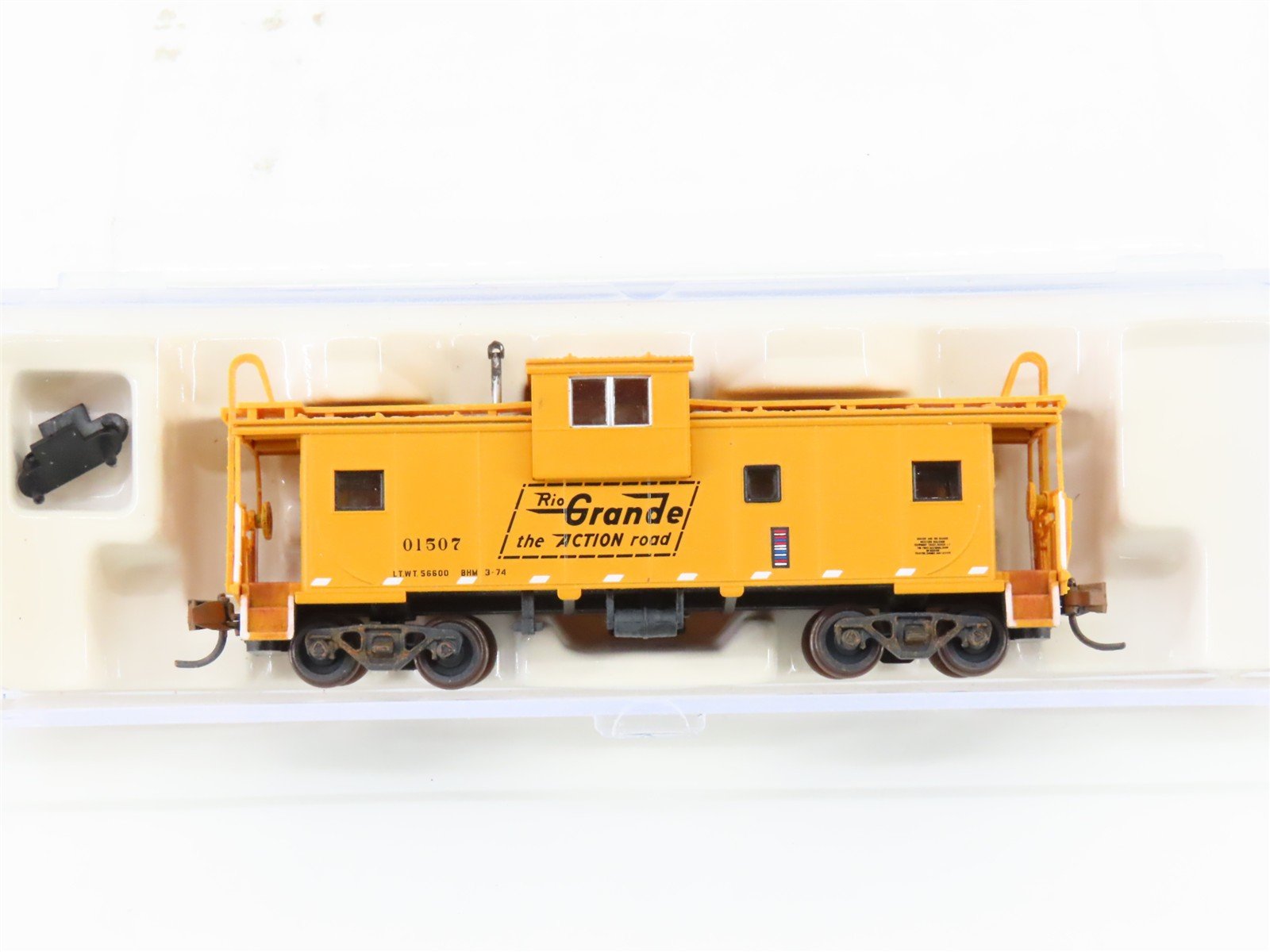 N Scale Atlas 30619 DRGW Rio Grande Extend Vision Caboose #61507 Weathered
