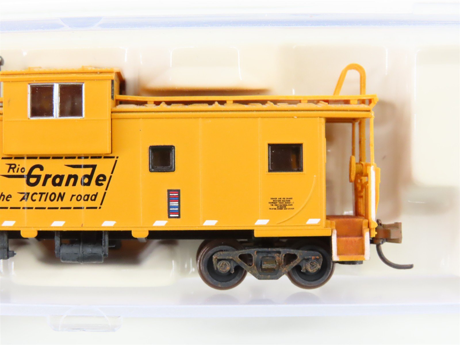 N Scale Atlas 30619 DRGW Rio Grande Extend Vision Caboose #61507 Weathered