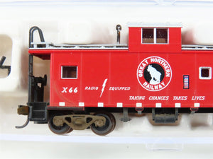 N Scale Atlas 43008 GN Great Northern Extend Vision Caboose #X66 Weathered