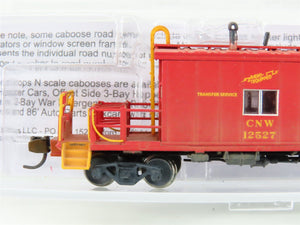 N Scale Bluford Shops 25090 CNW Railway Transfer Caboose #12527 Weathered