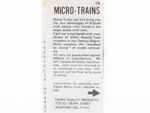 N Scale Micro-Trains/Kadee 50040 ATSF Santa Fe Caboose #1083 Weathered