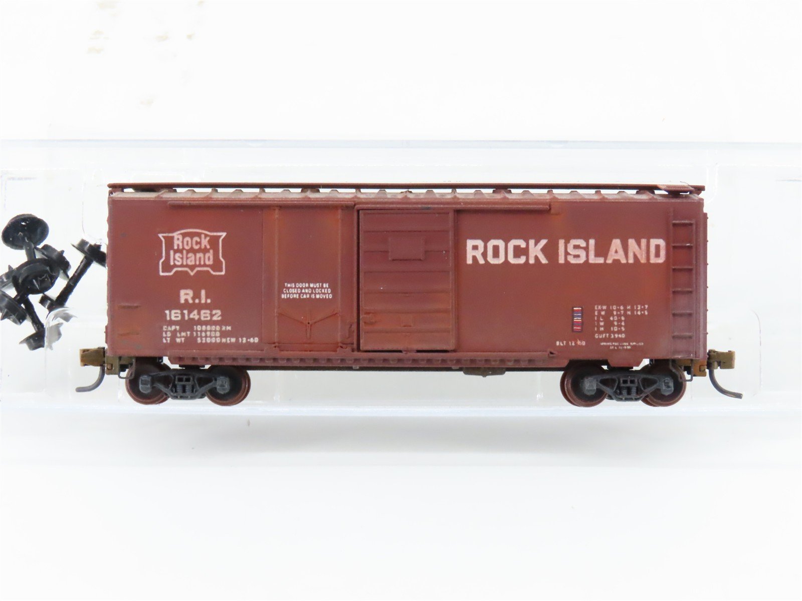 N Scale Micro-Trains MTL RI Rock Island 40' Boxcar #161462 Weathered